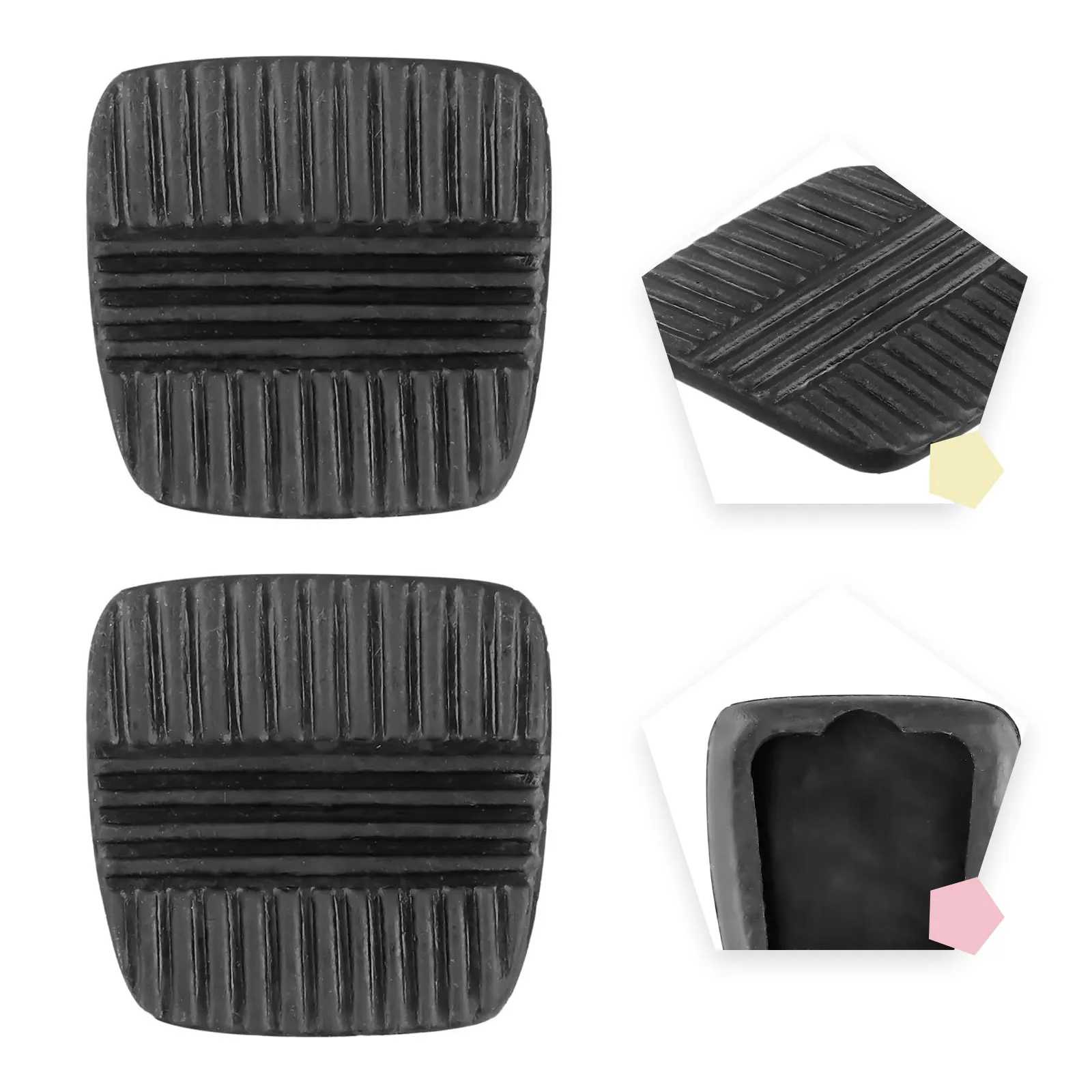 2Pcs Car Brake Clutch Pedal Rubber Covers for Nissan Patrol MQ and Maverick DA Y60 Compatible with Multiple Engine Types