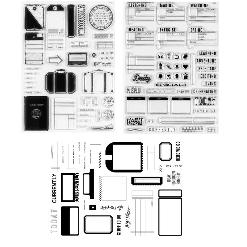 

Прозрачный штамп/стамп-заготовка для скрапбукинга/декоративных работ, прозрачные листы для штампов A8016