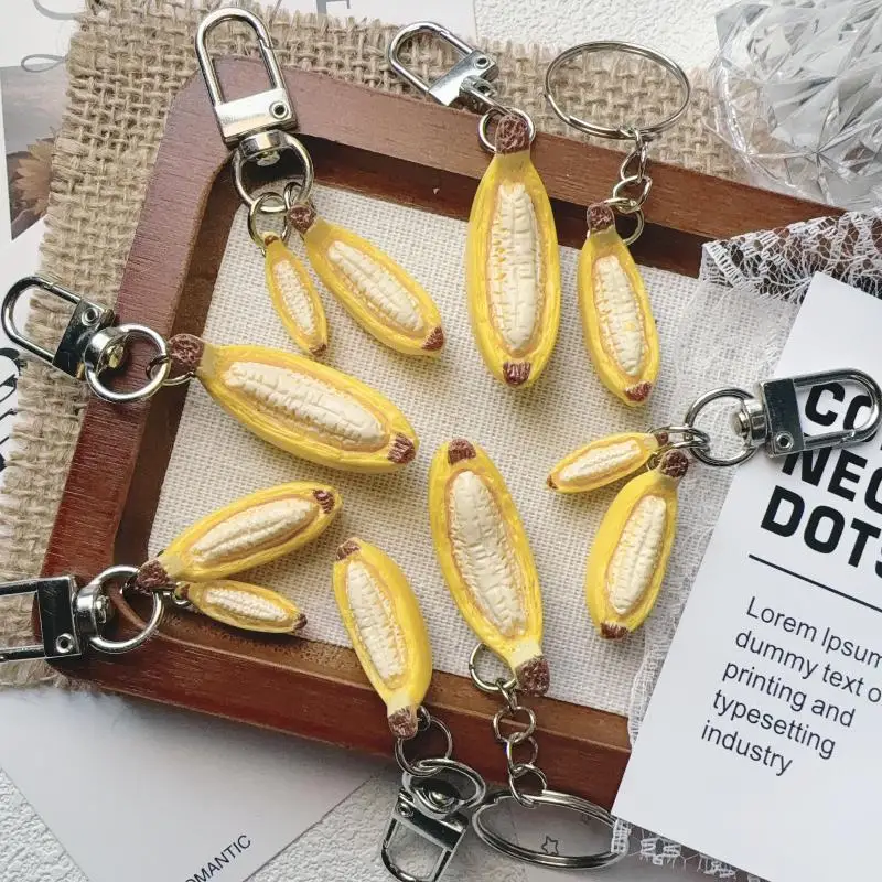 Anxiety-Busting Banana Boat  Charm Creative Handmade Resin Keychain Relaxing Emoticon Stress-Relief Plushie Student view 4