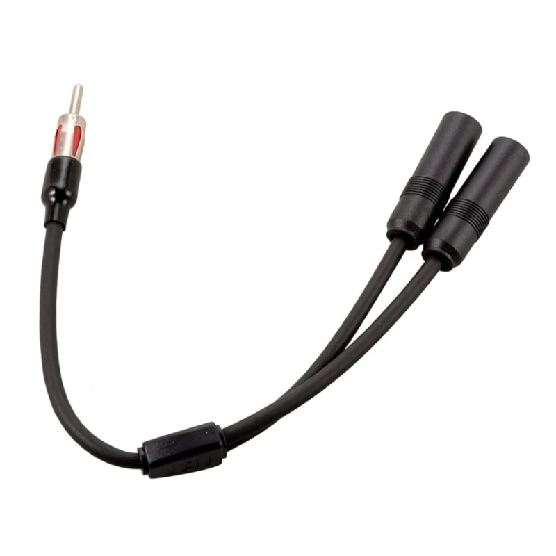 Auto Radio Stereo Antenna Cable for Car Truck SUV 19in Y Adapter Connector Vehicle Accesories Antenna Extension Cable
