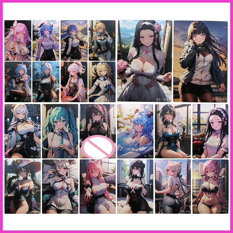 Anime Goddess Story Rare A6 Size RC Collectible Card Elysia Nezuko Hyuga Hinata Sexy Miku Hu Tao Toy for boy Birthday Present
