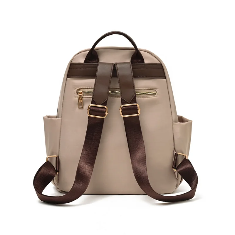 Waterproof and wear-resistant Oxford cloth women's backpack large capacity color collision travel commuting student schoolbag