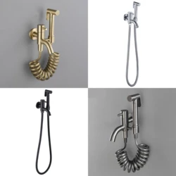 Brass Handheld Toilet Bidet Shower Faucet Sprayer Douchette WC Hygienic Bidet Washer Bathroom Tap Self Cleaning Torneira Set