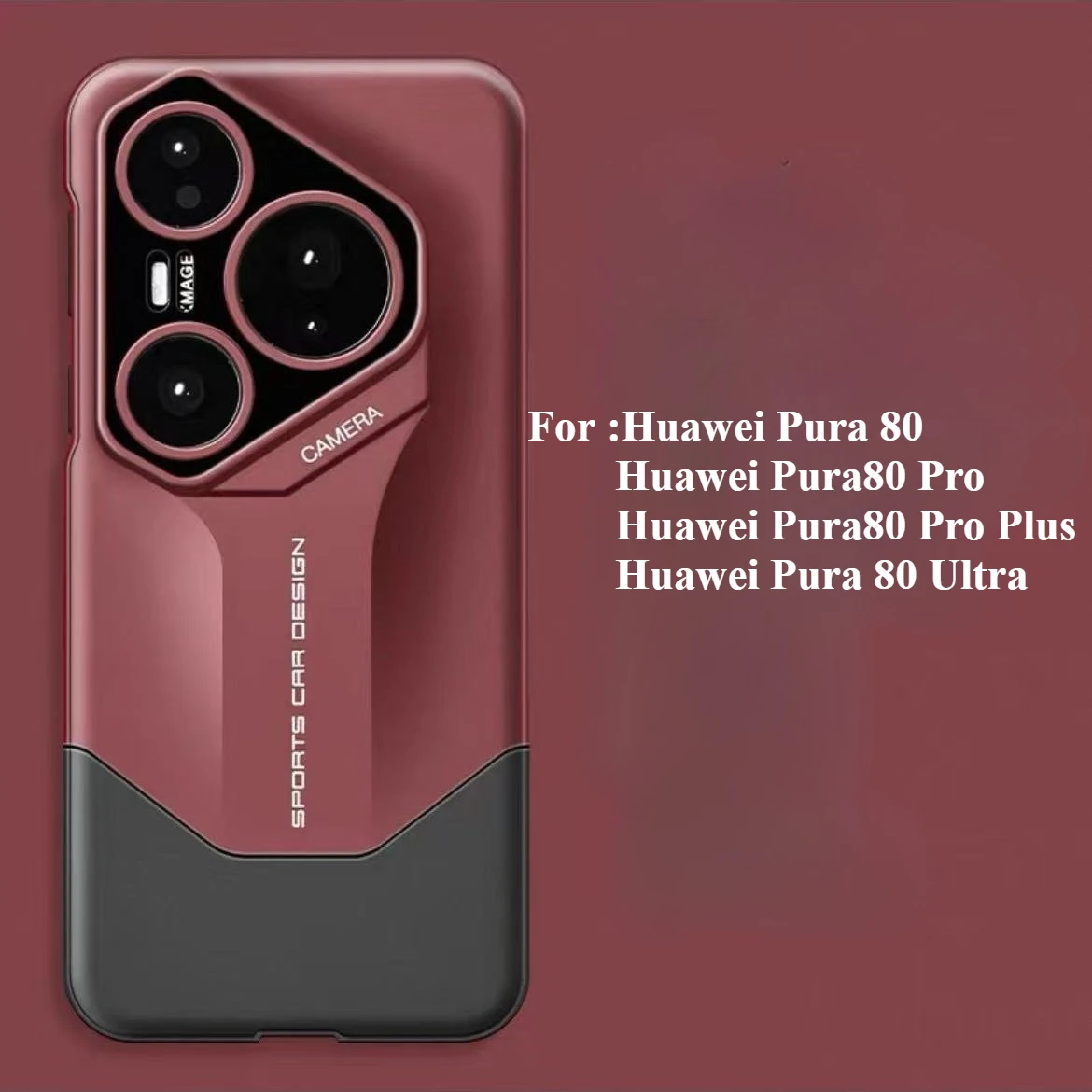 

For Huawei Pura 80 Ultra Case Luxury Phantom Shield Supercar Splicing PC Cover For Huawei Pura80 Pro Plus Shockproof Fudna