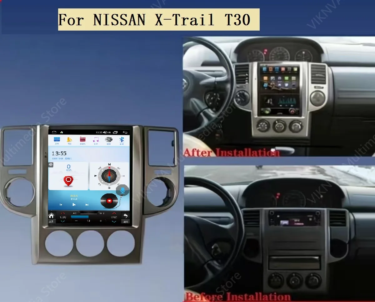 

For NISSAN X-Trail T30 2002-2008 Android Auto Stereo Vertical Screen Style Car Radio Multimedia Player GPS Navigation Head Unit