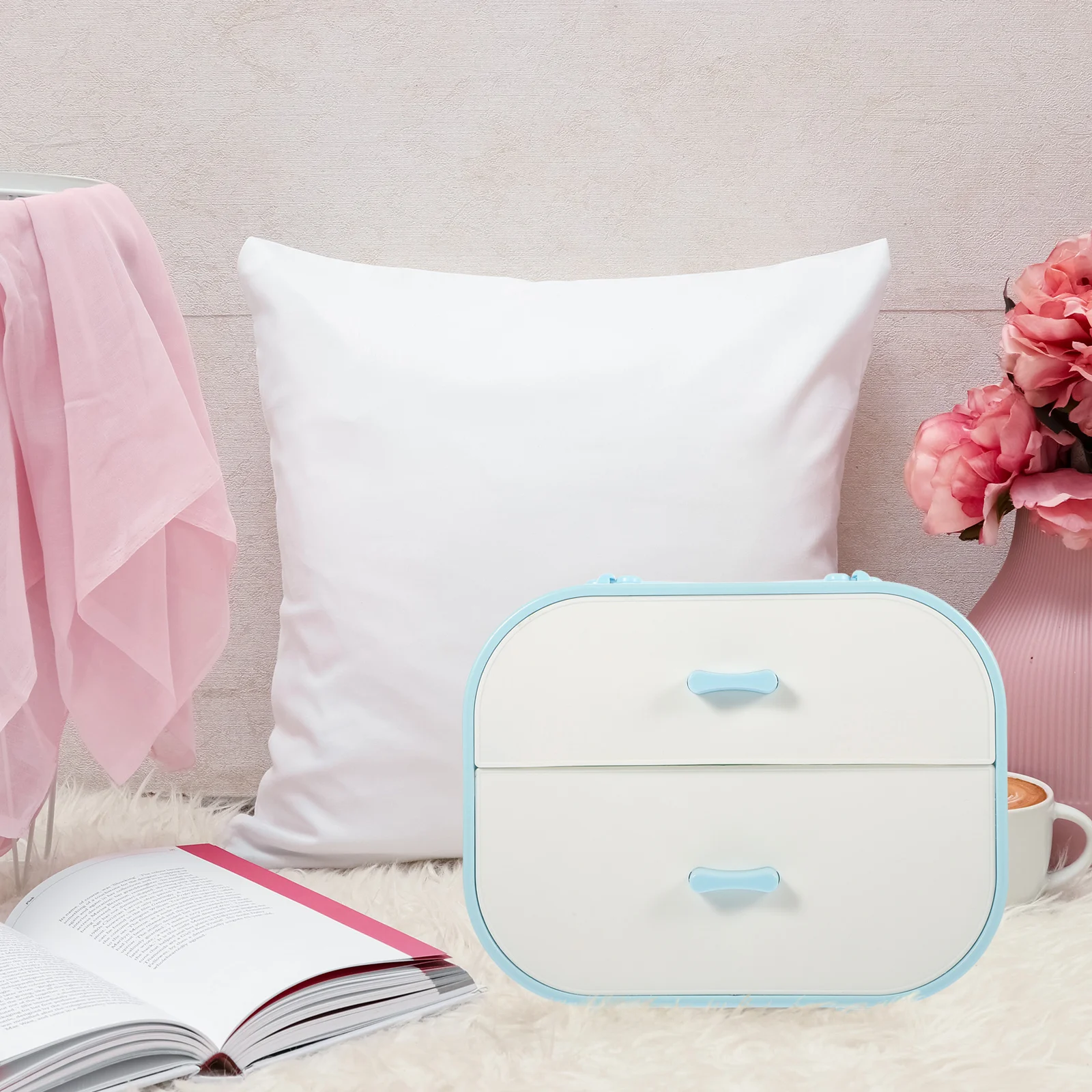 

Hair Accessories Storage Box Double tier ganizer Kids Girls PP Material Large Capacity Headdress Holder Jewelry Case Hair Clip