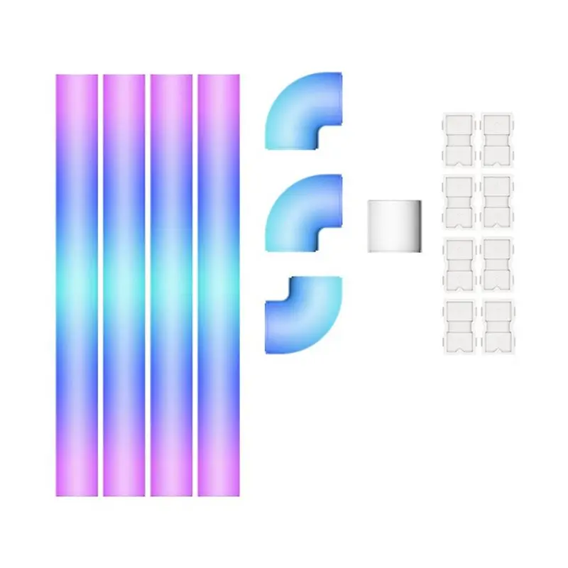 B29C-Tuya WIFI LED Wall Light RGB IC Glide Wall Lights Splicing LED Strip Light Music Sync Support App Control Voice Control