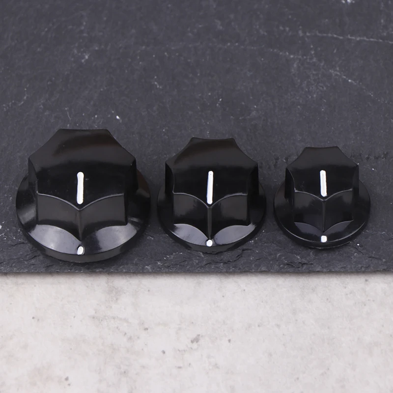 5pcs Bakelite Knob MF-B01 MF-B02 MF-B03 Hexagonal Potentiometer Band Switch Cap Inner Hole 6MM Potentiometer Knobs