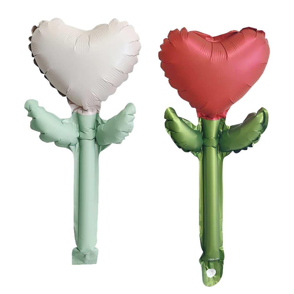 Mini Rose Balloon Heart Shaped Flower Balloon Wedding Anniversary Love Confession Valentine\'s Day Decoration Supplies Girls Gift