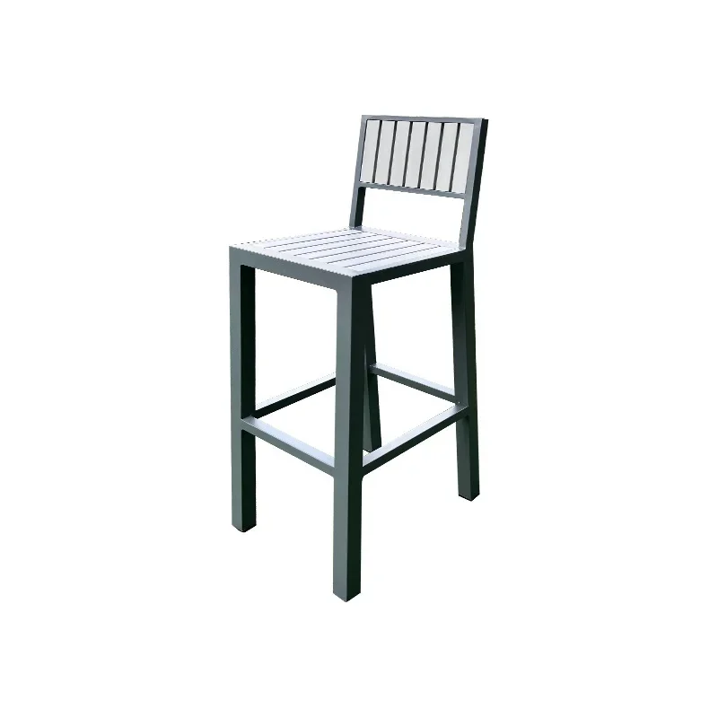 

Modern outdoor bar chair villa balcony high stool B & B open-air leisure plastic wood bar chair