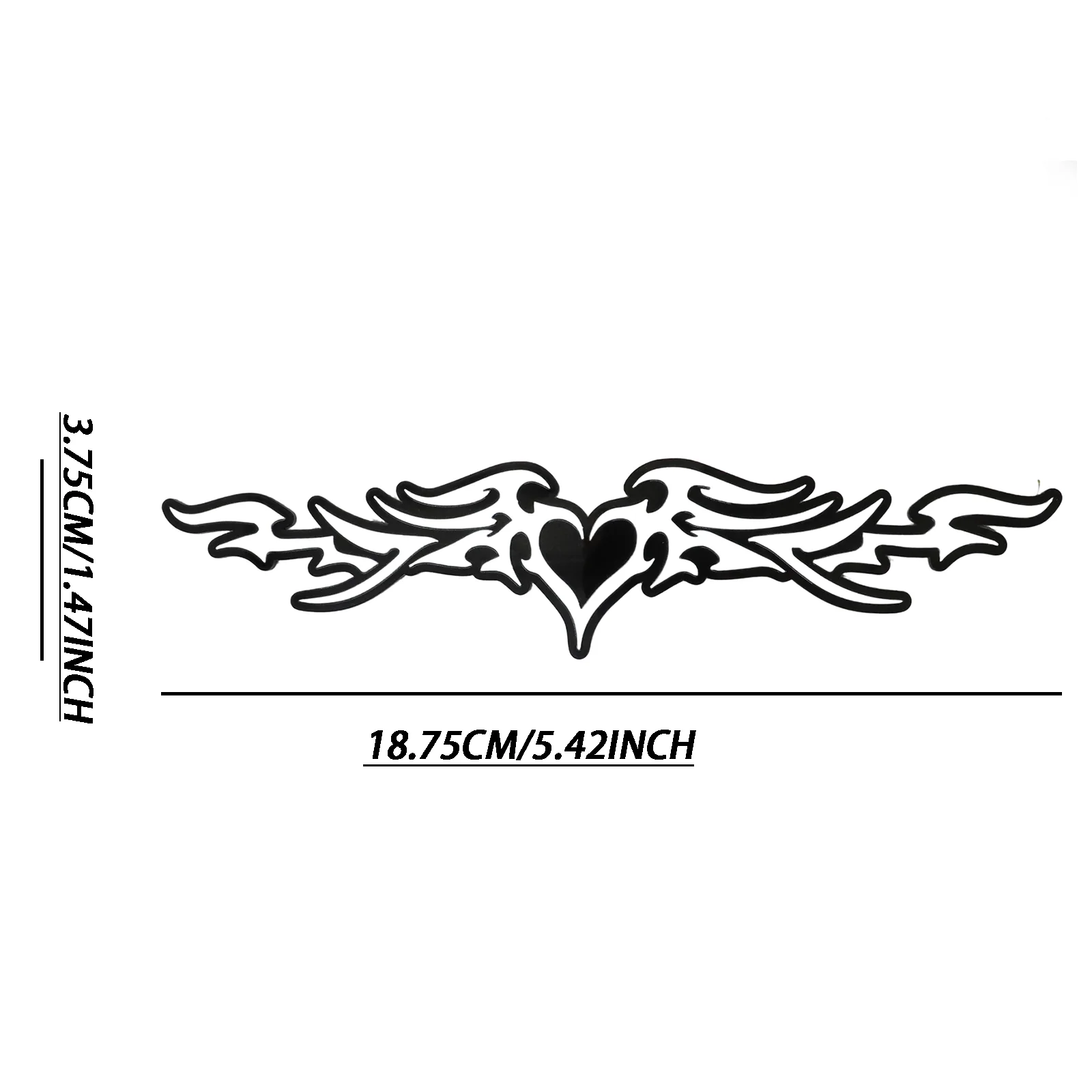 1pcs Flaming Heart car Plastic emblem,suitable for cars,trucks,SUVs,as a decorative emblem on the side of the car,waterproof