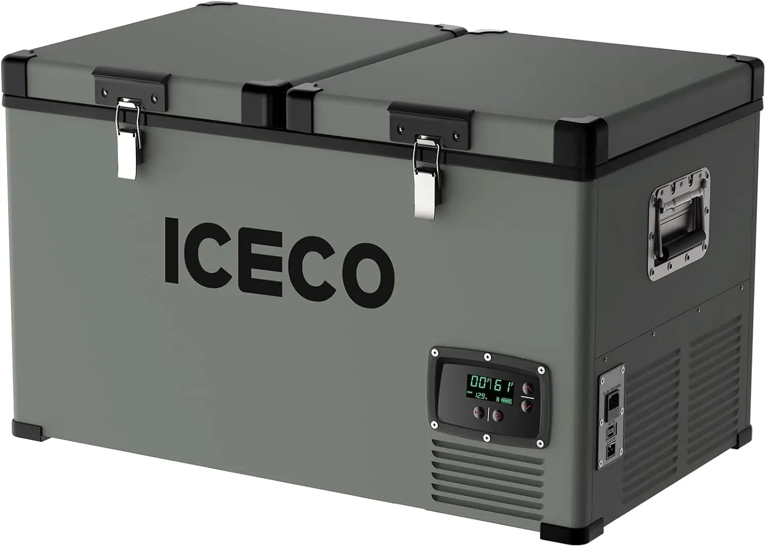 

ICECO VL60 Dual Zone Portable Refrigerator with SECOP Compressor, 60 Liters Platinum Compact Refrigerator, DC 12/24V, AC 110