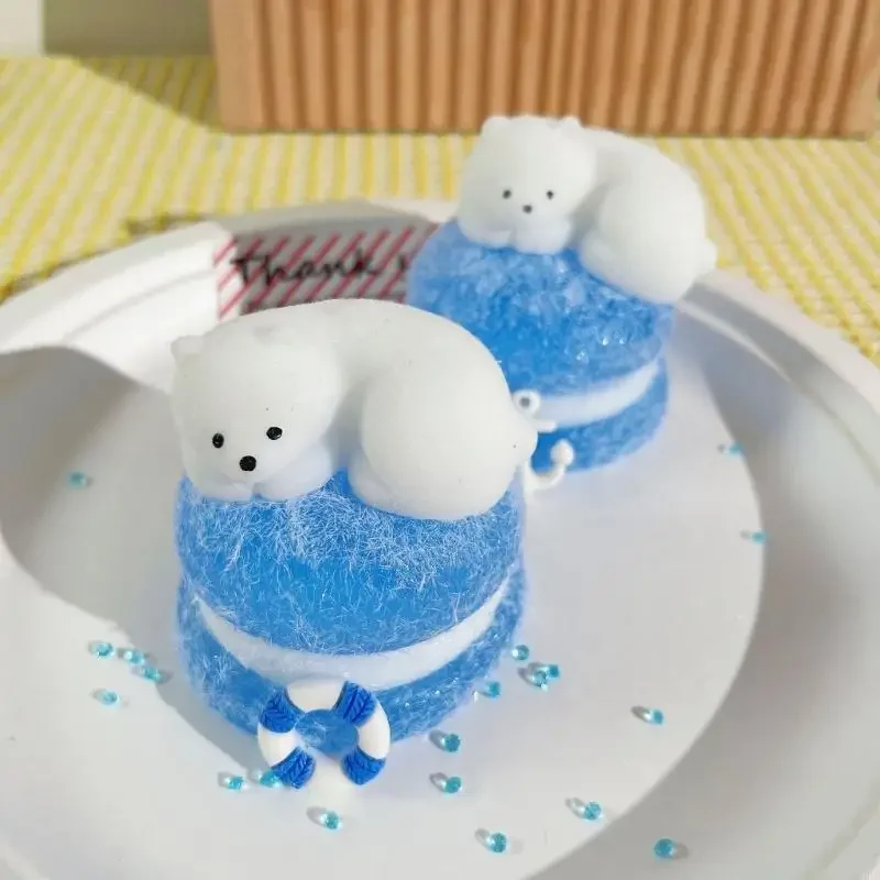 Đồ chơi giải nén gấu trắng mềm mại với thiết kế TPR dành cho người lớn trẻ Thư giãn tay Tâm trạng nhẹ nhàng 15UB