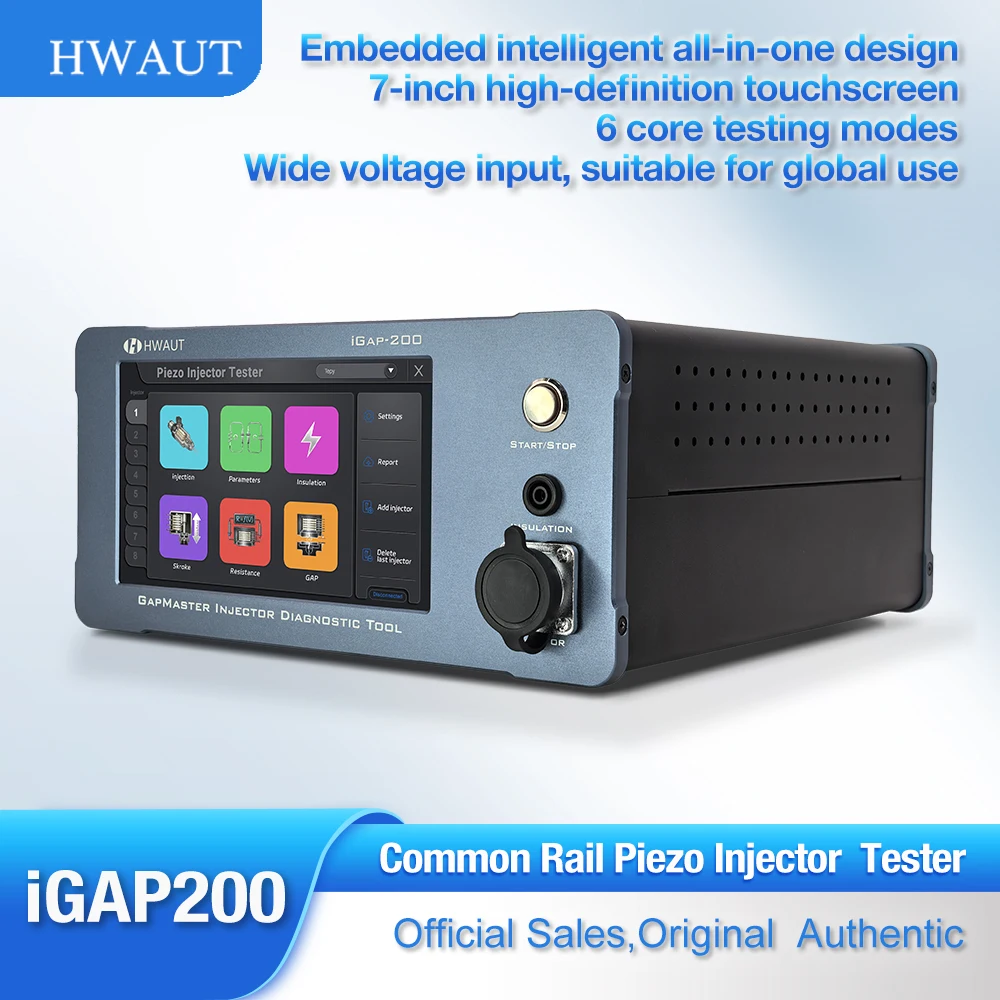 HWAUT iGAP-200 Smart Piezo Injector Tester Mega V4 for Siemens VDO Resistance Inductance Capacitance Insulation Diagnostic Tool