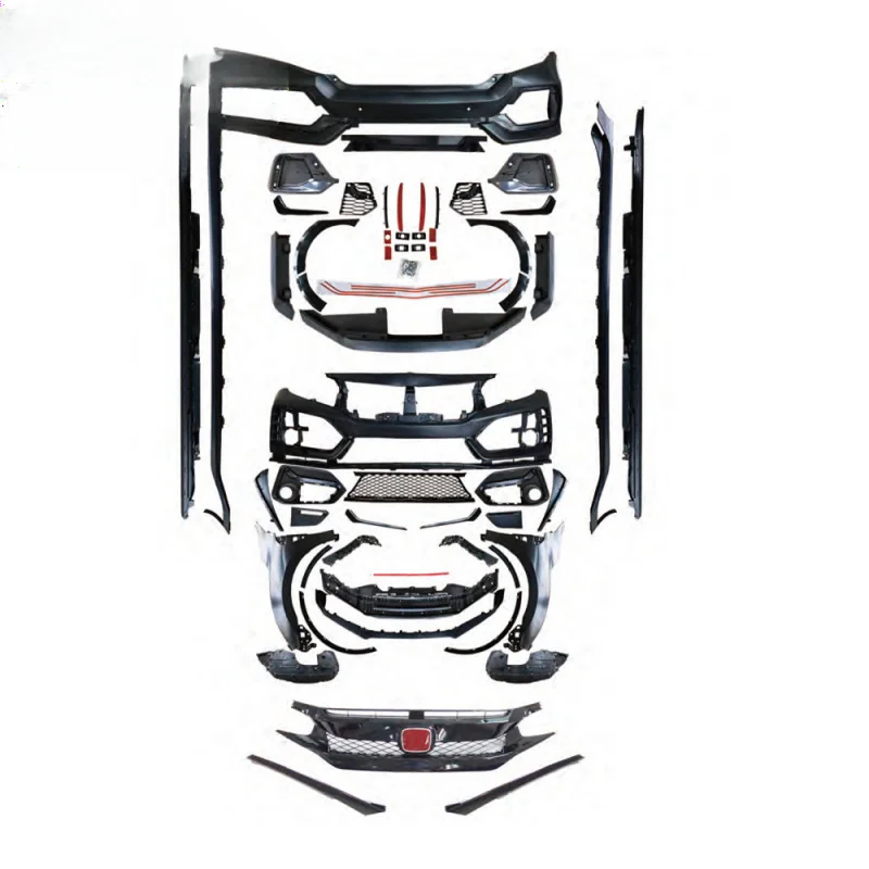 

SAAR в наличии ABS + PP подходит для Civic 10-го поколения CIVICFC1FK7, модифицированный TR, полный комплект, комплект с широким корпусом