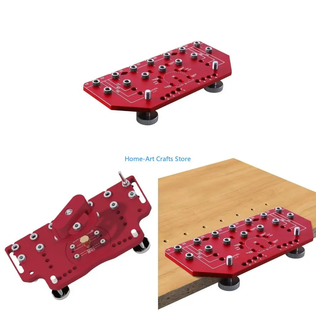 Y3NA Flexible Support Boring Shelf Pin Jig and Hinge Jig Device For Cabinetry Furniture Building Professional Work Tool