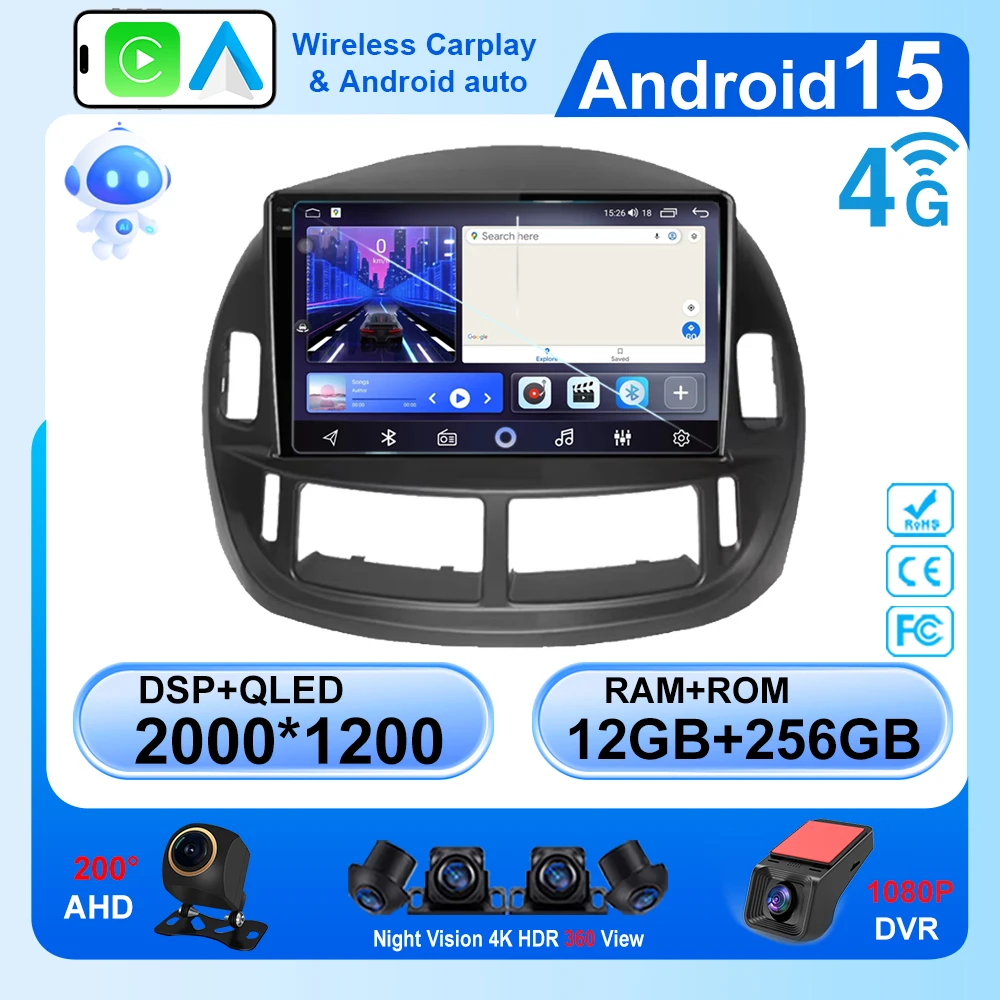 

Car Radio Android 15 For Toyota Rush DAIHATSU TERIOS Navigation GPS Multimedia Video Player Stereo wireless Carplay Auto wifi+4G