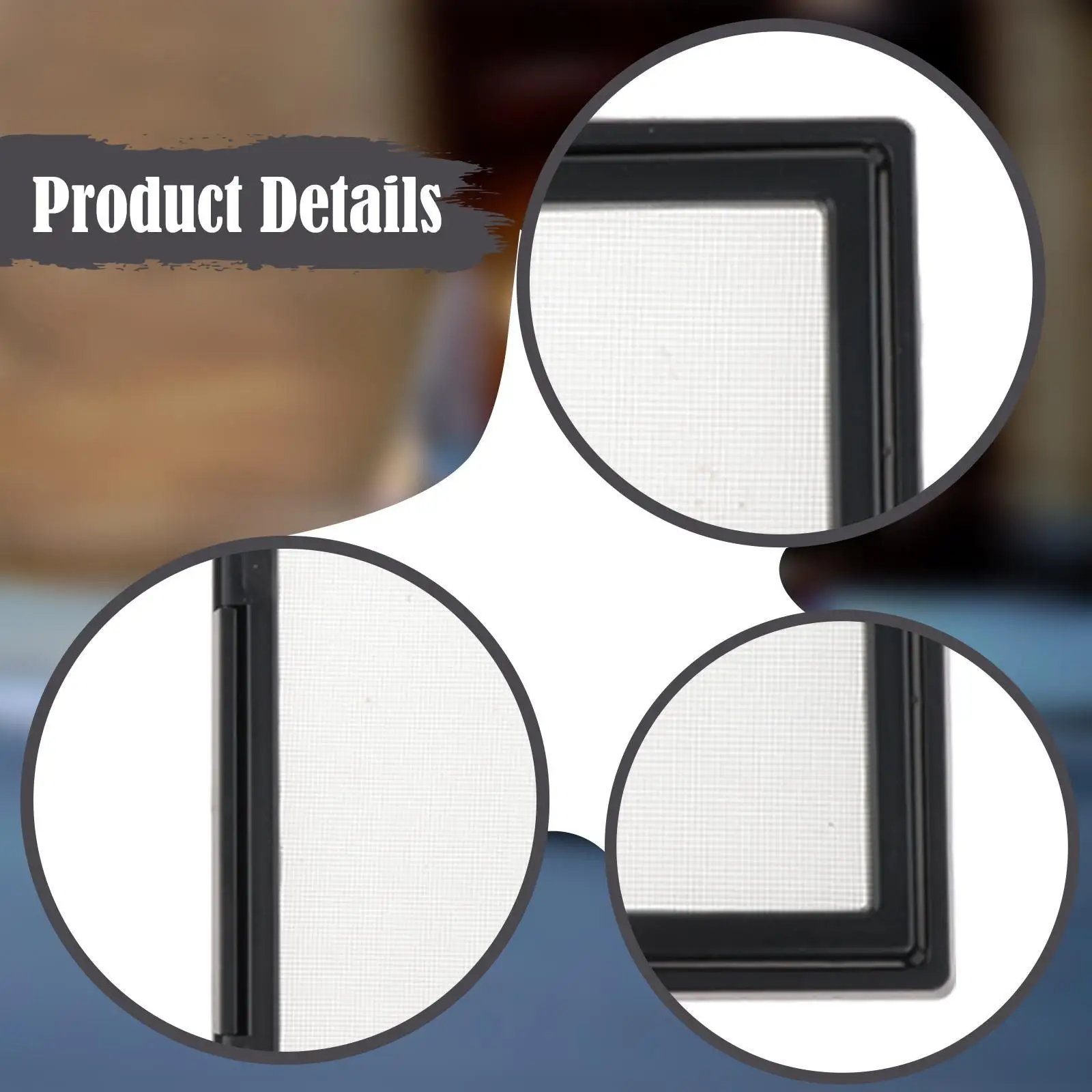 

Window Screen PVC Material Magnetic Mesh Door Screen Easy Install for Living Room Bedroom Kitchen