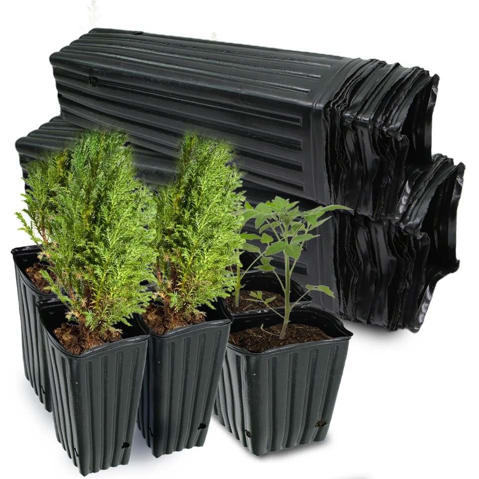 Macetas Profundas Para Árboles – 50 Unidades De Contenedores Altos De Plástico Con Drenaje, Ideales Para Vivero Y Plantación De Raíces Largas