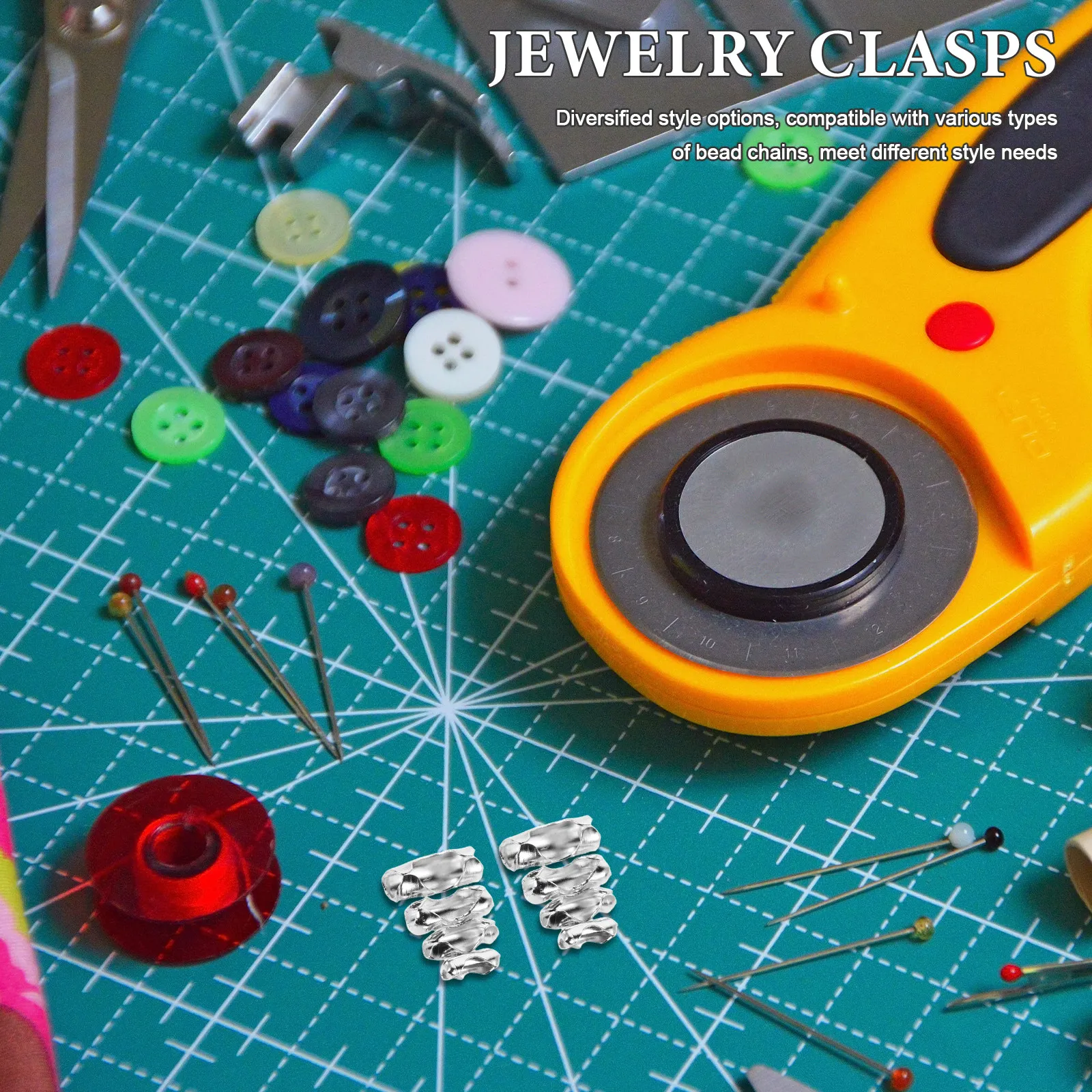 

800Pcs Ball Chain Connector Clasps Premium Metal Bead Chain Connectors for Jewelry Making DIY Craft Necklace Bracelet Repair