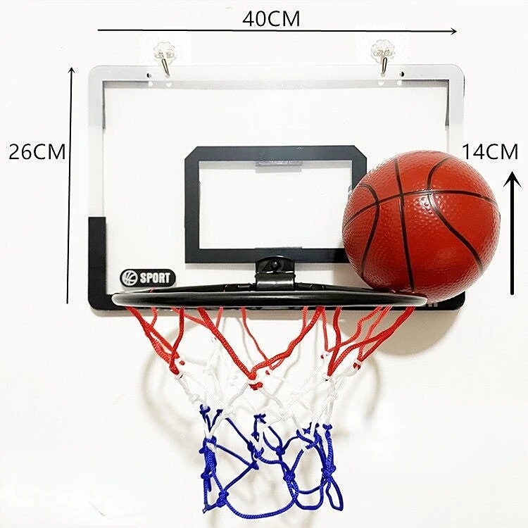 Children's Basketball Hoop Sports Toy Foldable Outdoor Indoor Physical Punch-free Hanging Iron Frame PET Basketball Board