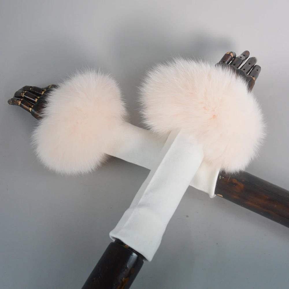 Fox Fur Cuff Arm Warmer Lady Bracelet Real Fur Wristband Glove High Quality Fox fur Cuffs Hot Sale Wrist Warmer