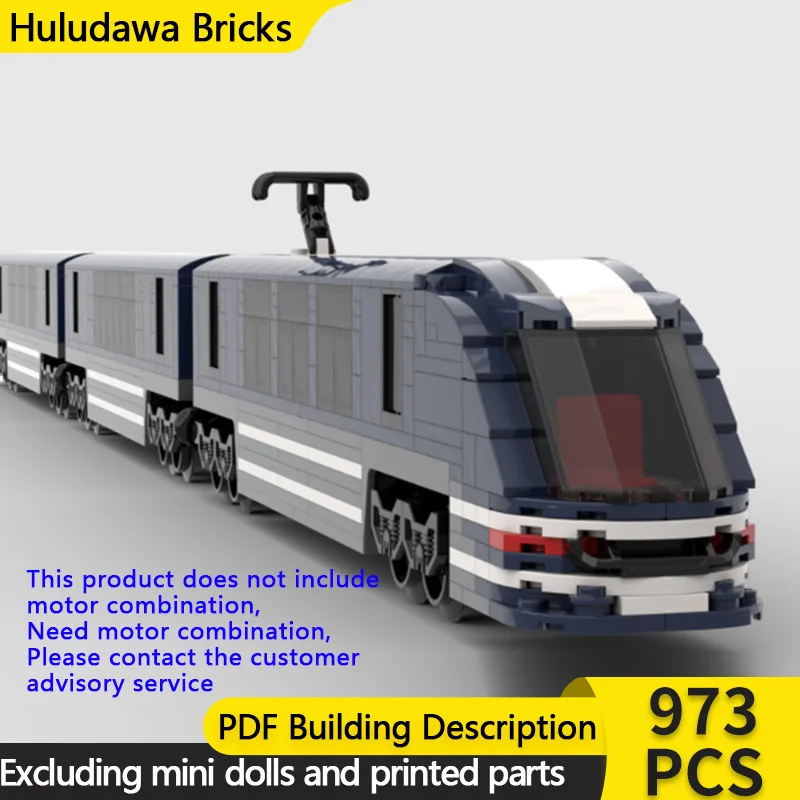 

City Car Model MOC Building Bricks Luxury-Limited Rapid Express Train Modular Technology Children Holiday Gift Assemble Toy Suit