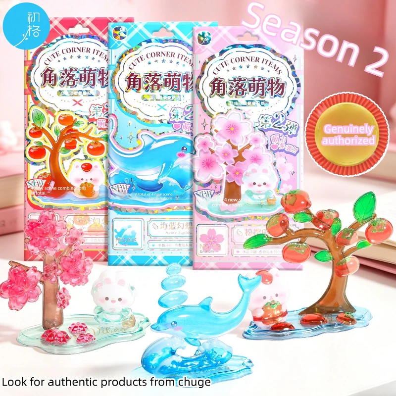

CHUGE Season 2 3D Embossed Sticker Cute with Dolphin Sakura Tree DIY Desktop Decorative Ornament School Supplies Stationery