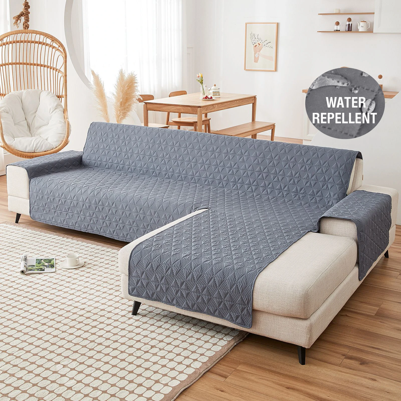 Waterproof L Shape Sofa Cover for Living Room One Piece Slipcover Right Left l Shape Corner Couch Covers Furniture Protector