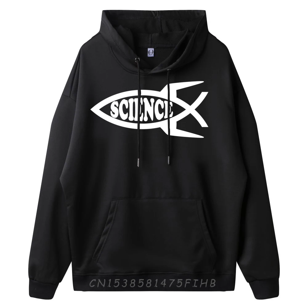 Science Darwin Evolution Fish Atheists Nonbeliever Men Clothes Funny Hoodie Christmas Sweater