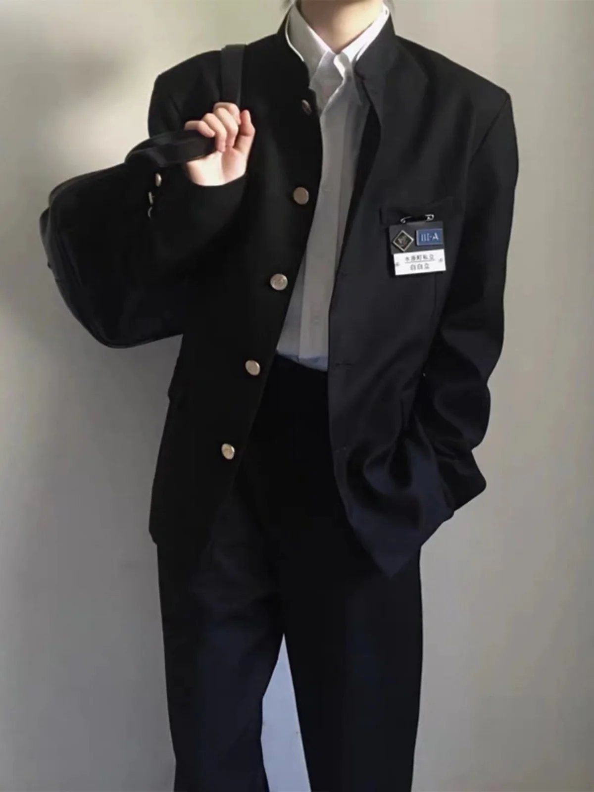 

Мужской костюм Youjun: пиджак прямого кроя с декоративными пуговицами, прямым подолом, повседневный, молодежный, из полиэстера, с длинными рукавами