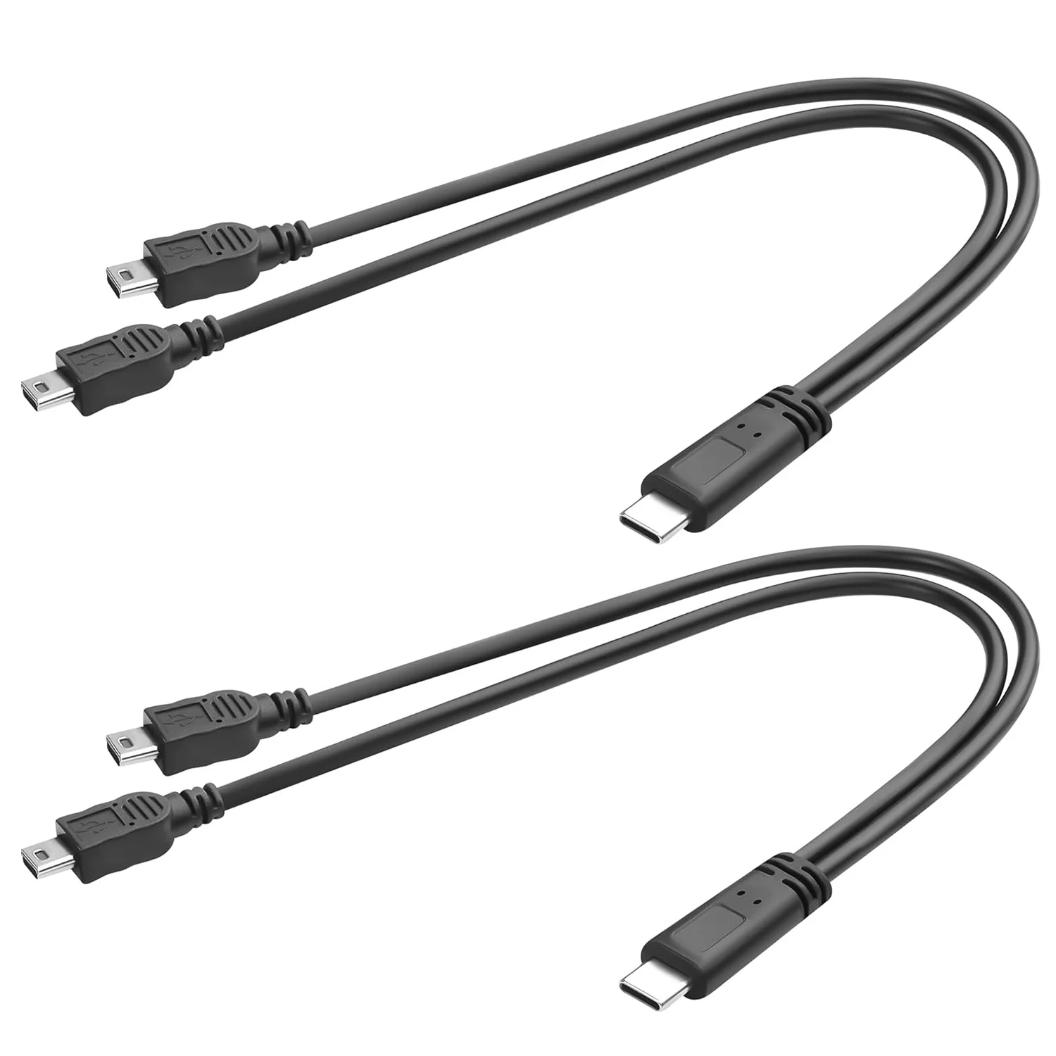 

2pcs USB Type C Male to Dual 2 Mini USB Male 2 in 1 Splitter Y Charger Charge Connector Adapter Cable Only for Charging Tablet