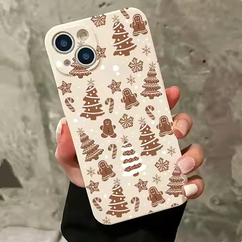 Creative Winter Snowflakes Christmas Phone Case For Samsung Galaxy S25 Ultra S24 S23 S22 S21 S20 Plus FE A15 A35 A54 A55 Cover
