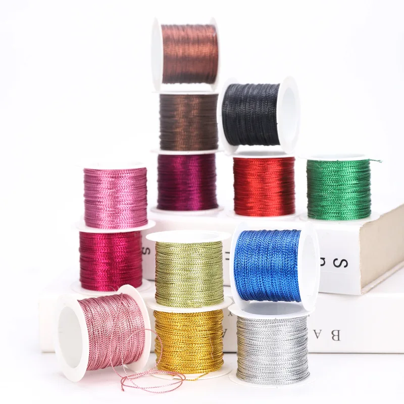 Colorful Rope Cord Crystal String Jewelry Making Beading Bracelet Wire Fishing Thread Metallic Ribbon Tinsel Craft Gift Wrapping