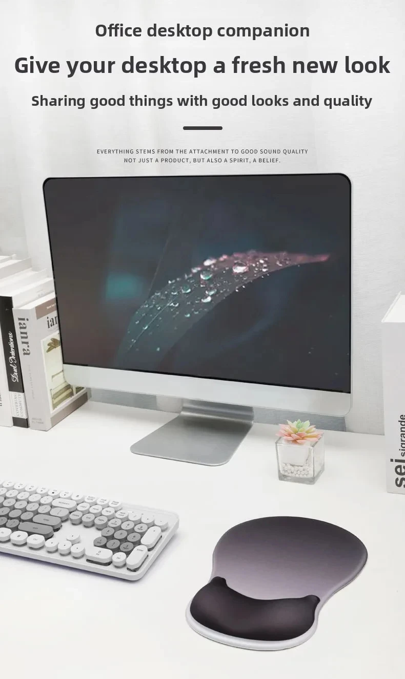 Gradient Silikon Handgelenkauflage Mauspad Q-Soft Schreibtischunterlage für Büro und Gaming in 9 Farboptionen – Detail 5
