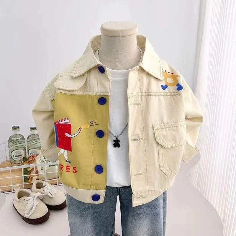 

Children's Denim Jacket Spring and Autumn Clothes 2025 Fashion Spring Casual Coat For Boy Girl Jacket Baby Jacket 2-9Y
