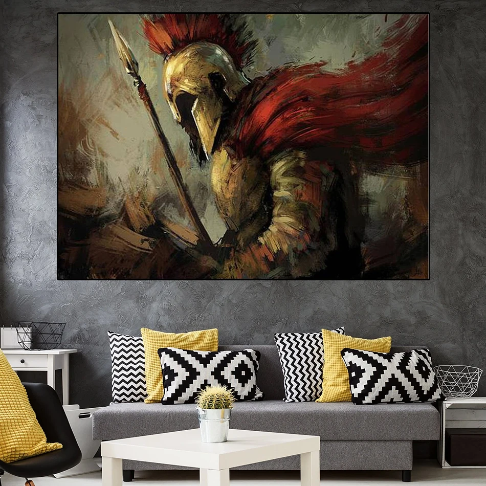 

Sparta Painting Graffiti Wall Art Canvas Painting Classic Movie Abstract Posters and Prints Living Room Office Pop Art Pictures