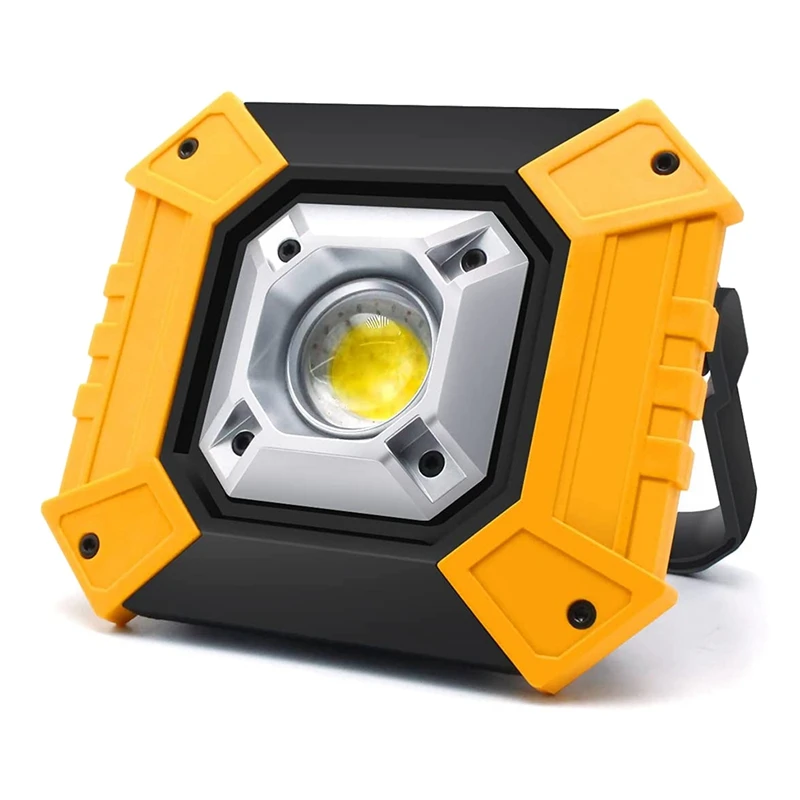 

HOT-Portable LED Work Light, 30W 1500LM Rechargeable Waterproof COB Flood Lights, Super Bright Job Site Lamp