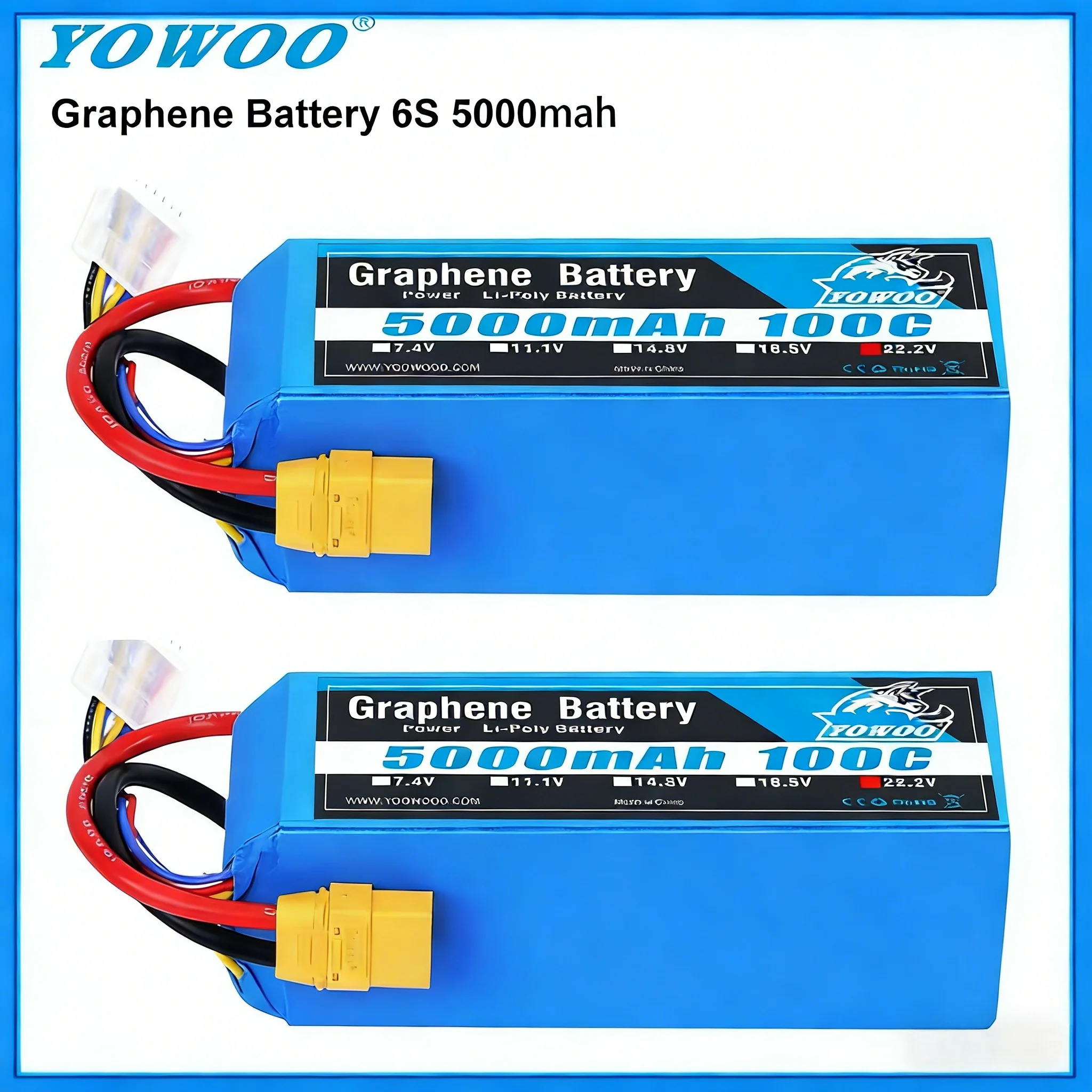 Batería Lipo de Grafeno Yowoo  - 6S Lipo Battery 22.2V 5000Mah reseña y precio