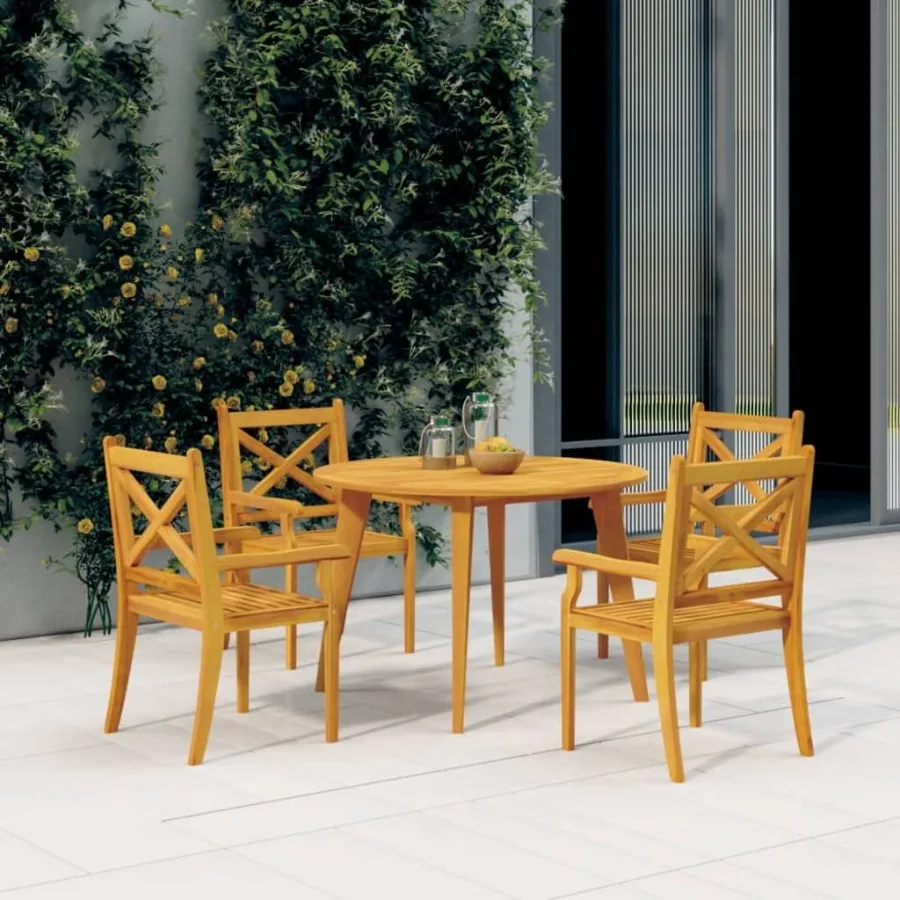 

Patio Dining Chairs 4 pcs Solid Wood Acacia
