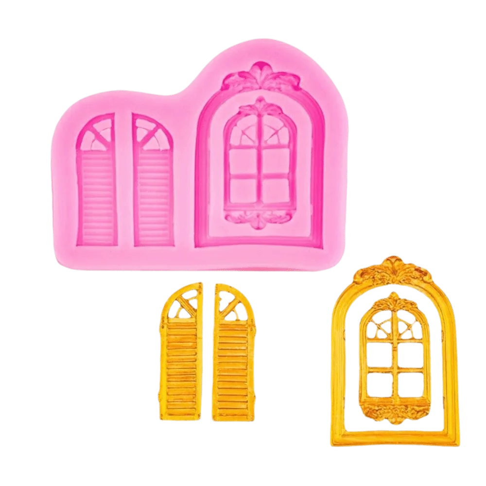 2pcs Silicone Fondant Mold Easy Release Fine Detailing Silicone Mold Flexible Dual Design Silicone Baking Mould