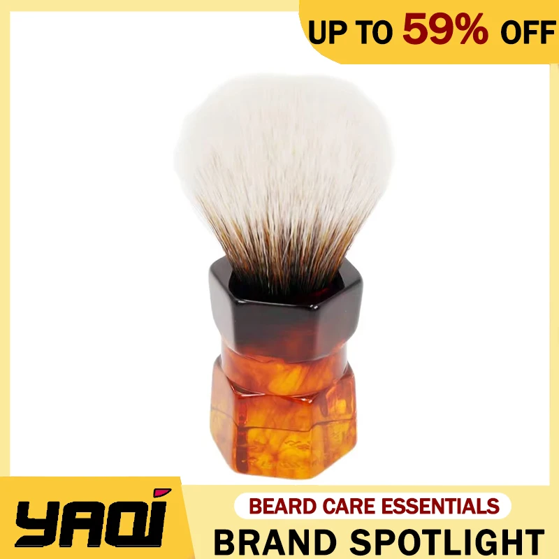

YAQI 24 мм Moke Express синтетические волосы Barbe мужская помазок для бритья эргономичная ручка из смолы обеспечивает удобную ручку для мужского бритья