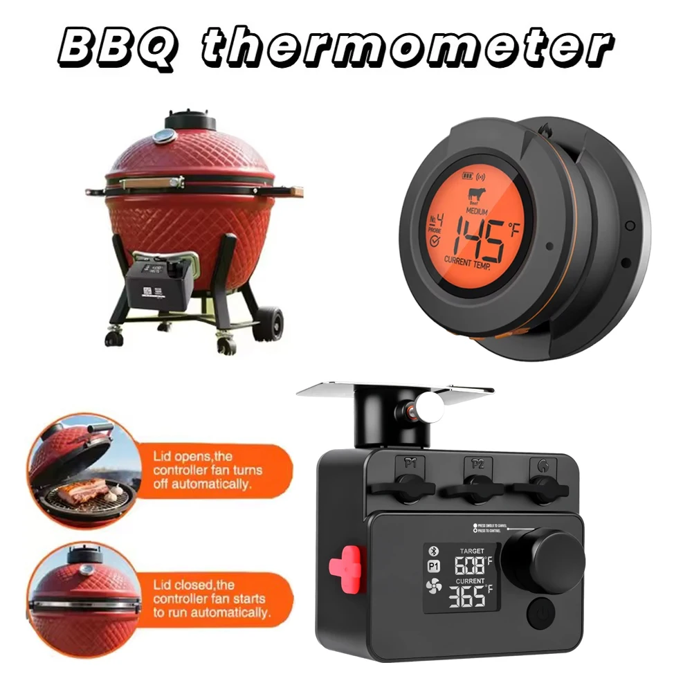 Oven Thermometer Digital Bluetooth Instant Read Indoor Outdoor for Cooking Food BBQ Grill Smoker Support Mobile APP