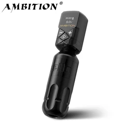 Ambition Stroke 4.0mm Rotary Tattoo Machine Coreless Motor Permanent Makeup Pen Grip 33mm RCA Interface For Body Art