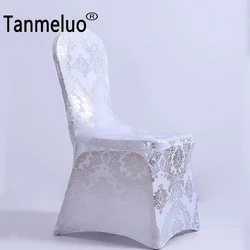 1PCS Gold Silver Wedding Chair Covers Spandex Stretch Slipcover for Restaurant Banquet Hotel Dining Party Universal Chair Cover