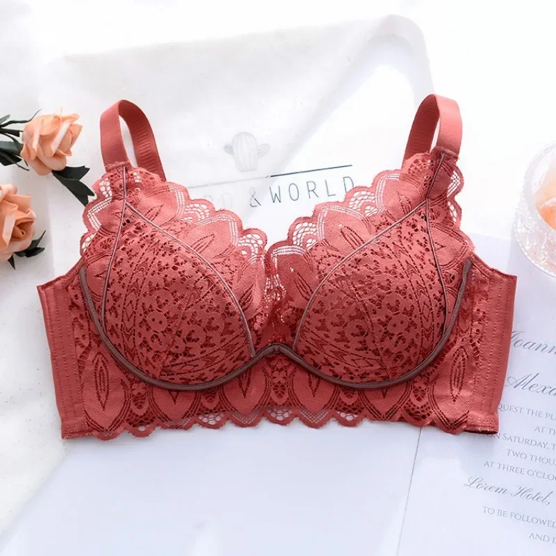 Soutiens-gorge push-up en dentelle sexy pour femmes, sous-vêtements sans anneau en acier, bralette douce et confortable, soutien-gorge tubulaire pour femmes, lingerie