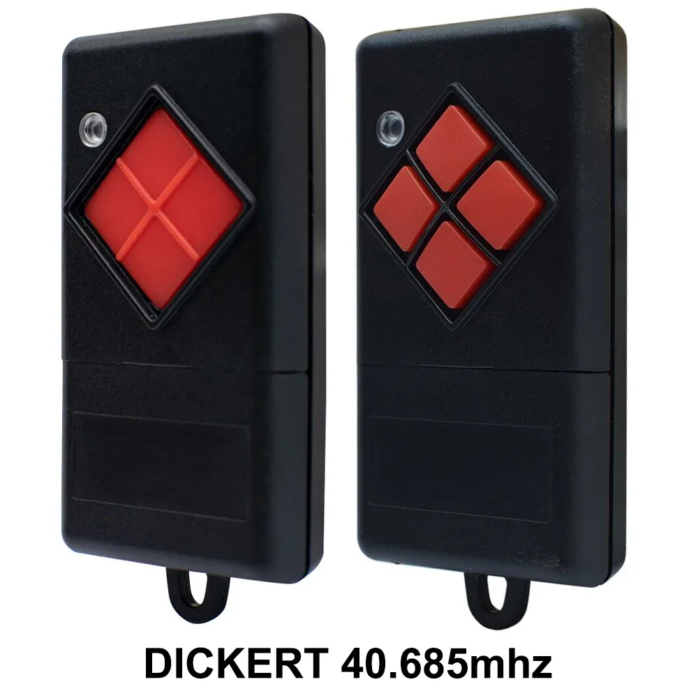 Dickert MAHS40 MAHS40-01 MAHS40-04 Garage Door Remote Control 40.685MHz Red Button Transmitter