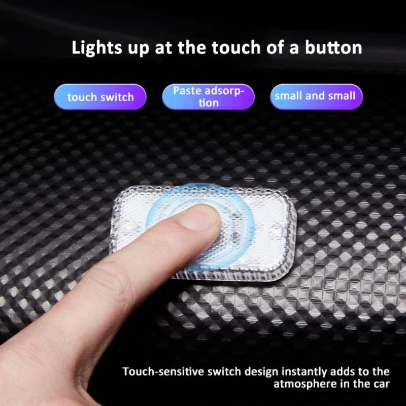 Car LED Touch Lights Auto Roof Ceiling Reading Lamp Car Wireless Interior Light USB Charging Emergency Lamps For Door Foot Trunk