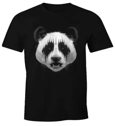 

Herren T-Shirt Black Metal Panda Heavy Rock Musik Fun-Shirt Moonworks®