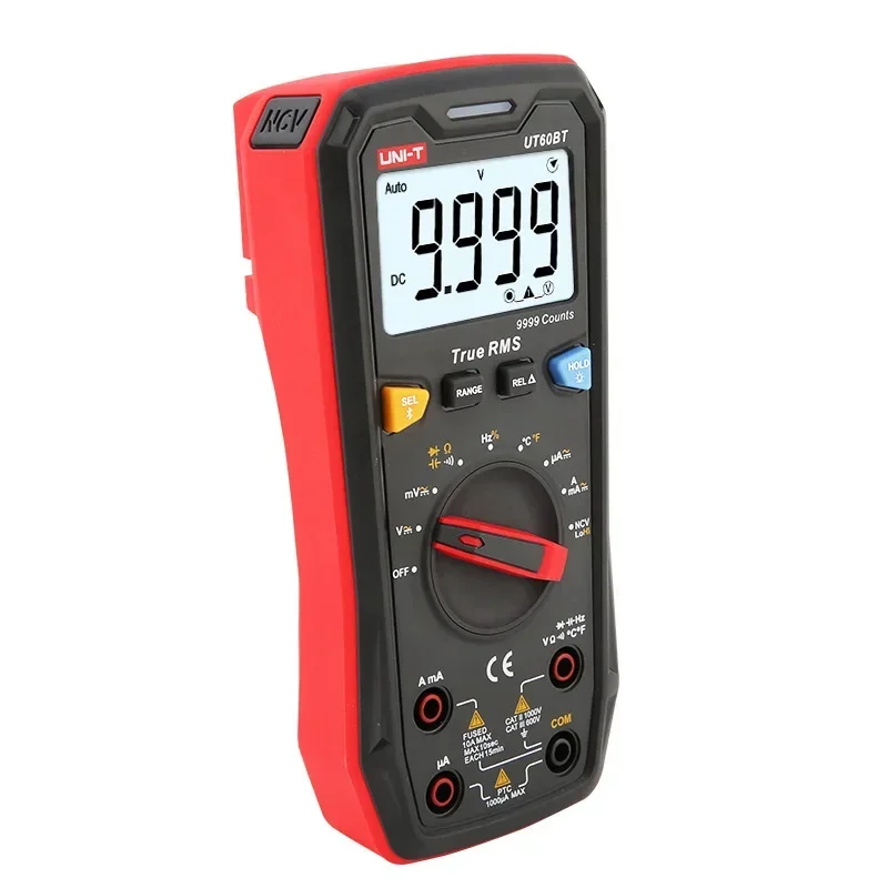 UNI-T UT60BT True RMS Digital Multimeter +Auto Range+Bluetooth AC/DC 1000V/10A Voltage Current Capacitor Temperature Tester